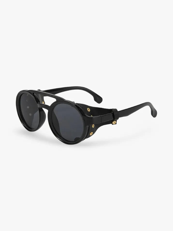 Steampunk Punk Round Sunglasses
