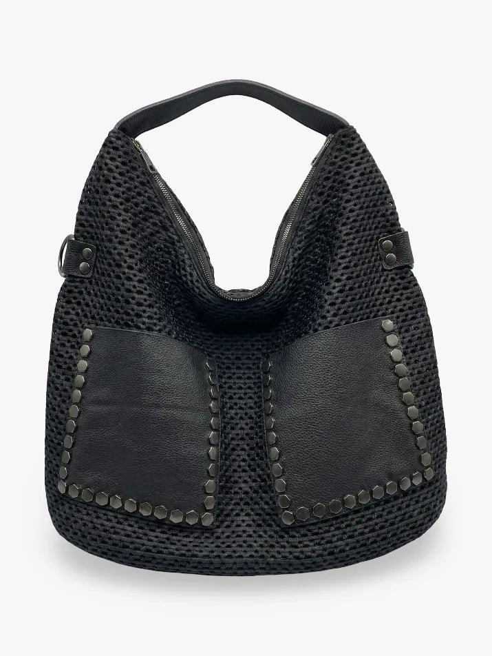 Retro Punk Mesh Shoulder Tote