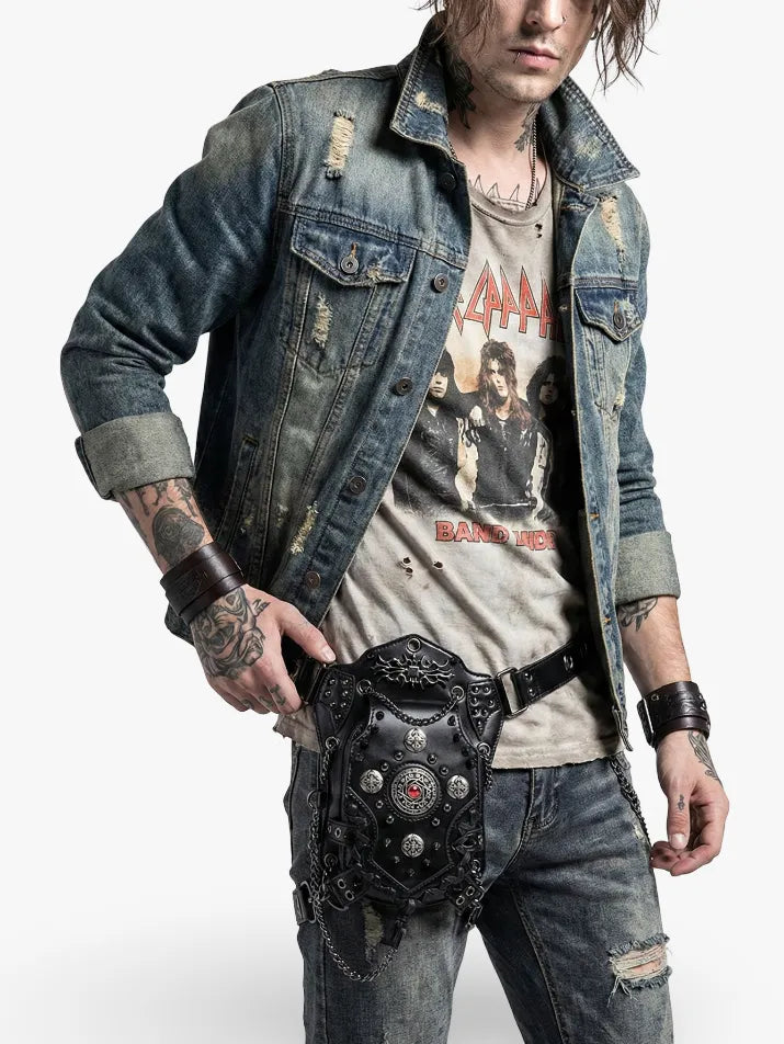 Gothic Skull Chain Waist Pack