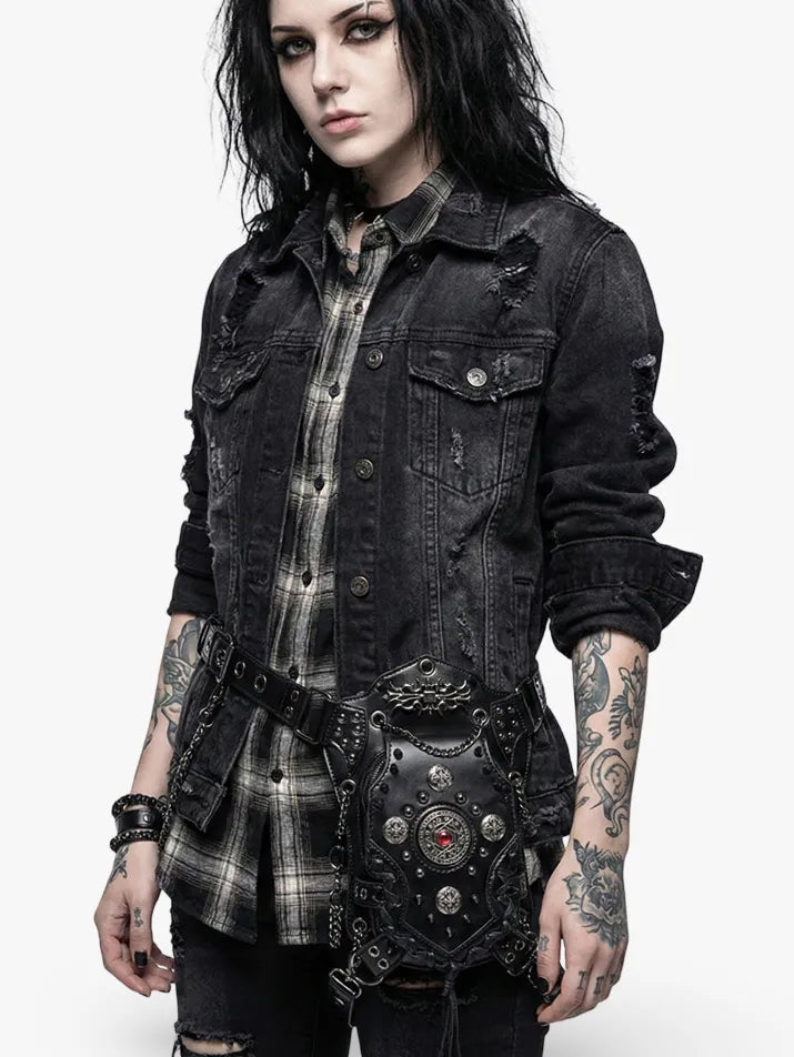 Gothic Skull Chain Waist Pack
