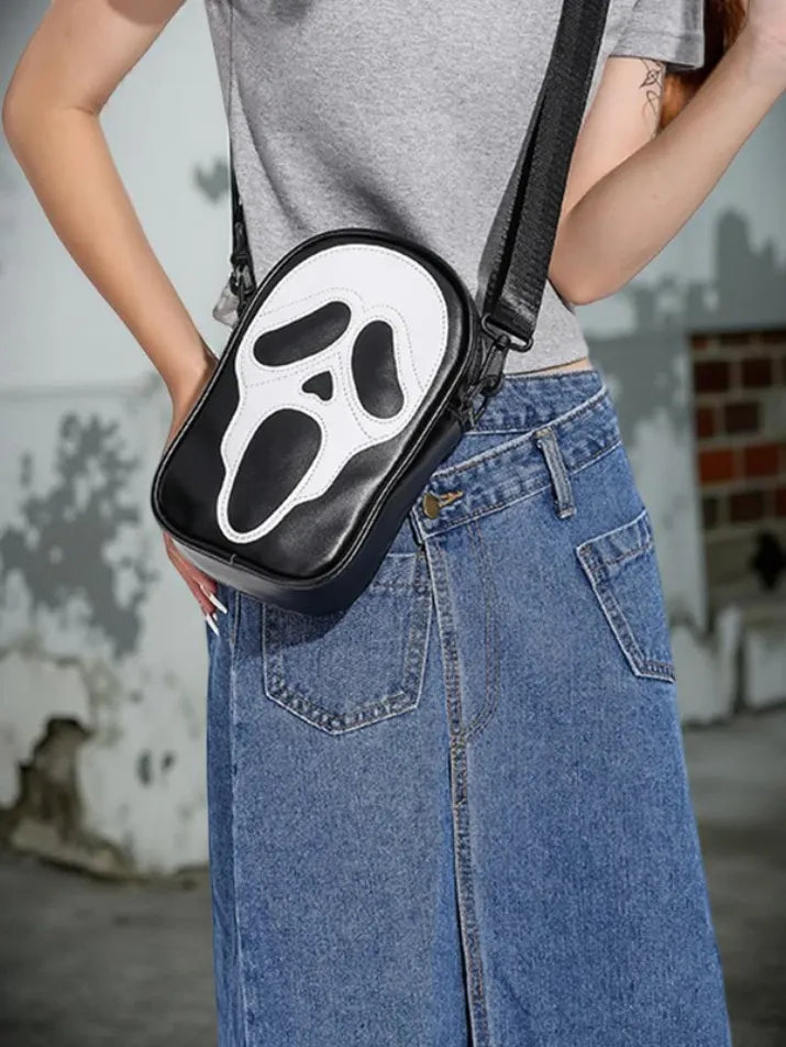 Halloween Ghost Skull Crossbody Bag