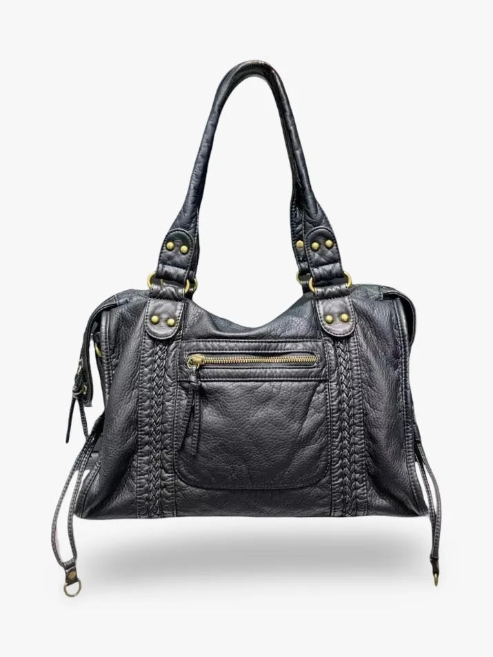 Spicy Washed Leather Shoulder Bag