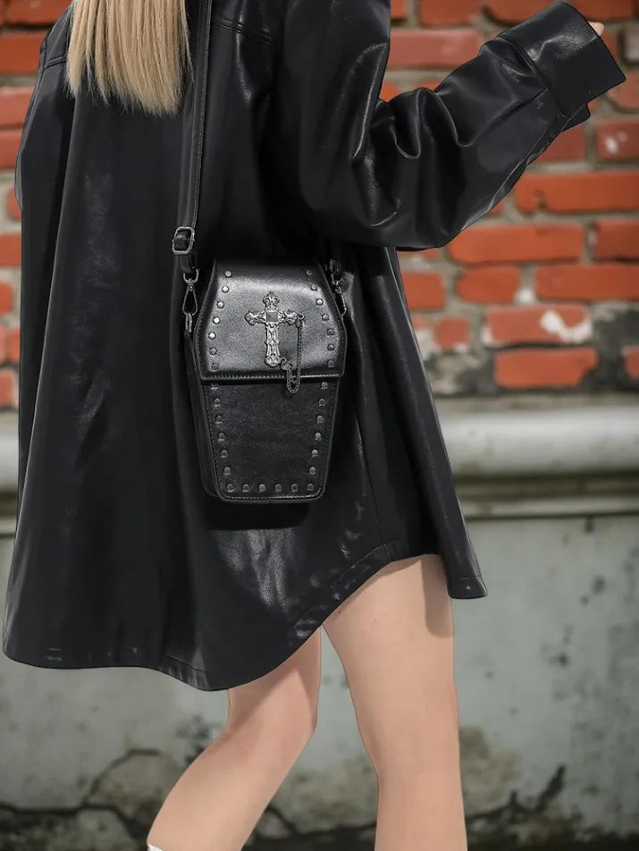 Gothic Coffin Crossbody Phone Bag