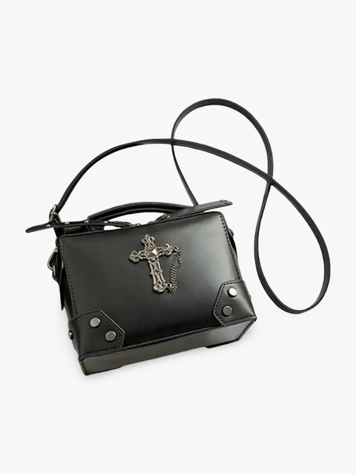 Gothic Skull Chain Square Crossbody Bag