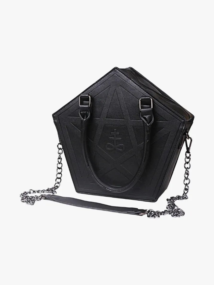 Pentagram Gothic Chain Shoulder Bag