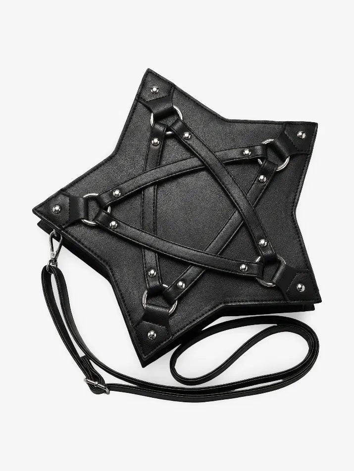 Vintage Studded Punk Crossbody Bag