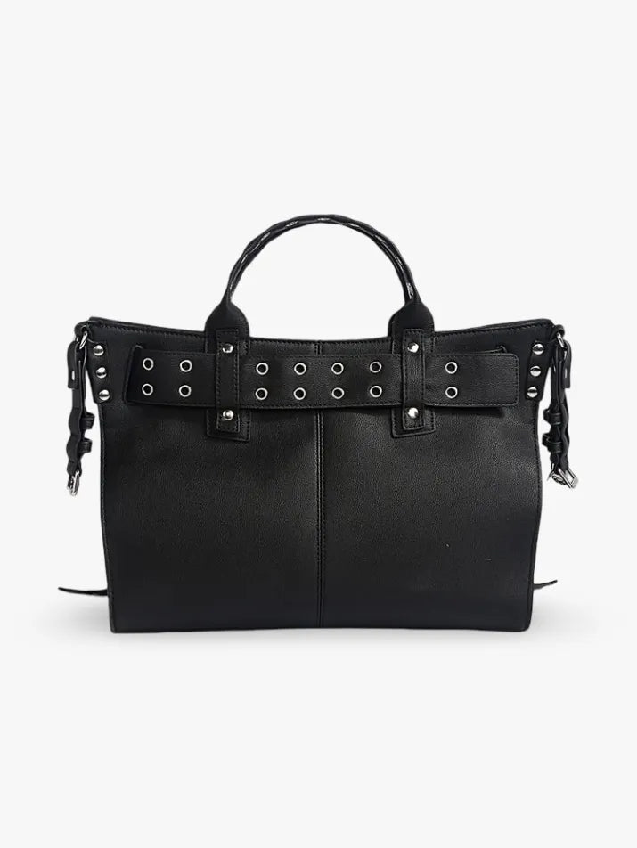 Gothic Moto Rivet Shoulder Tote