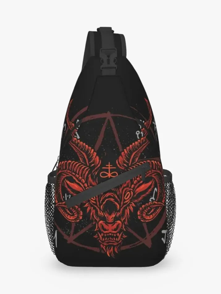 Occult Baphomet Crossbody Chest Bag