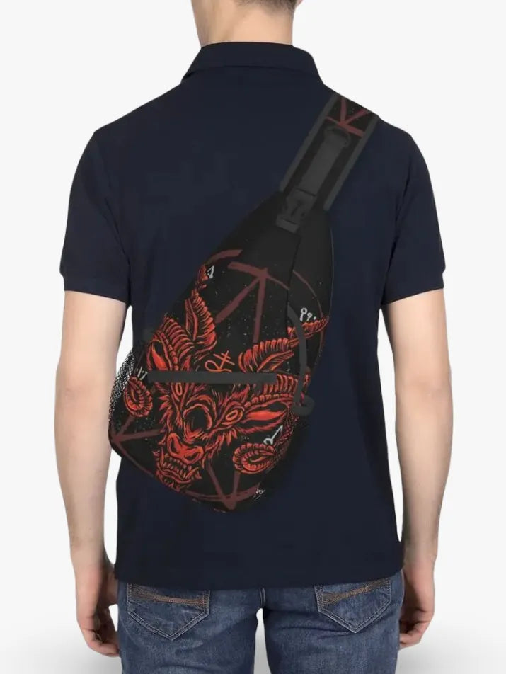 Occult Baphomet Crossbody Chest Bag