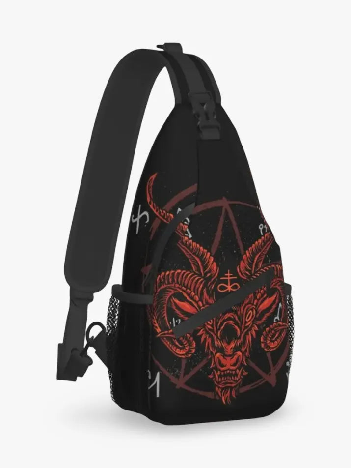 Occult Baphomet Crossbody Chest Bag