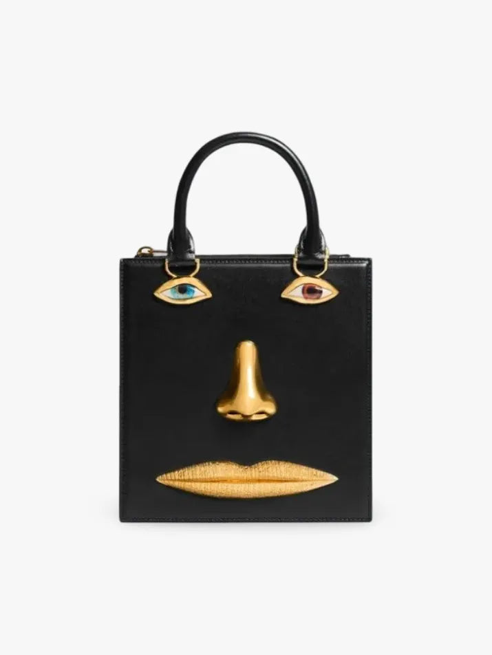 Black Face Jewelry Crossbody Bag