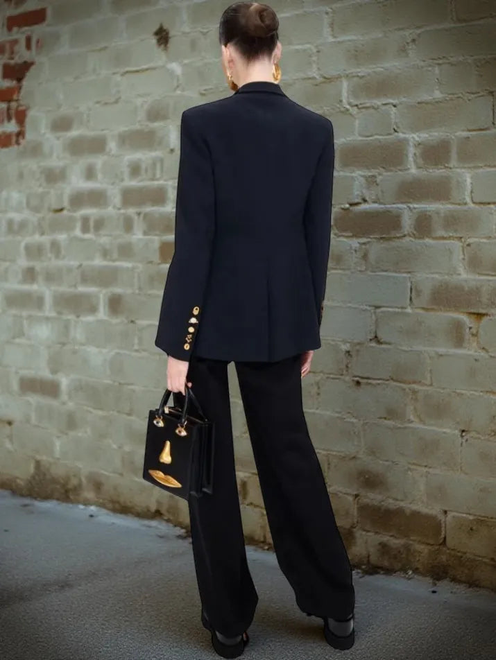 Black Face Jewelry Crossbody Bag