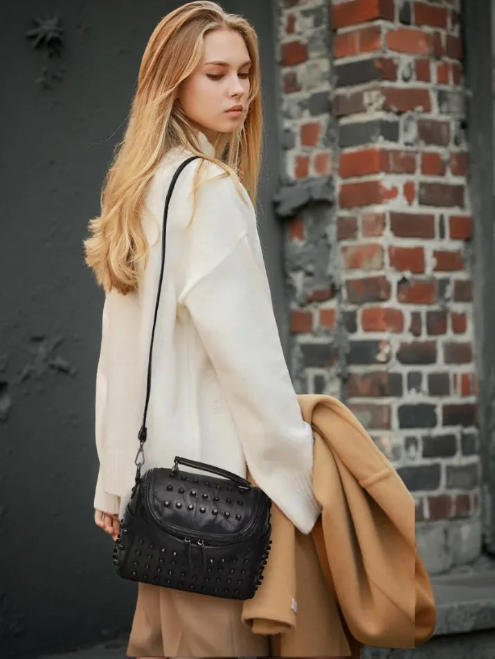 Luxury Sheepskin Leather Shoulder Bag