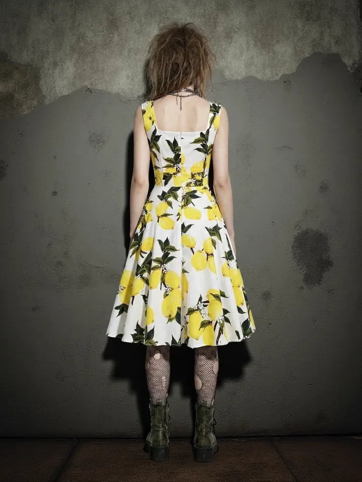 Vintage Lemon Pinup Summer Dress
