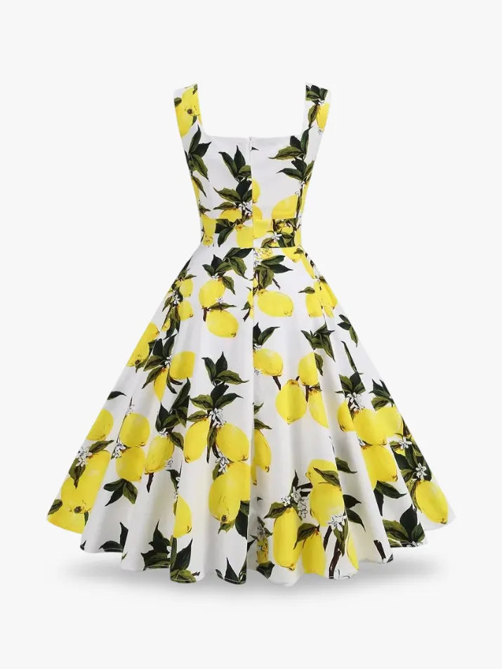 Vintage Lemon Pinup Summer Dress
