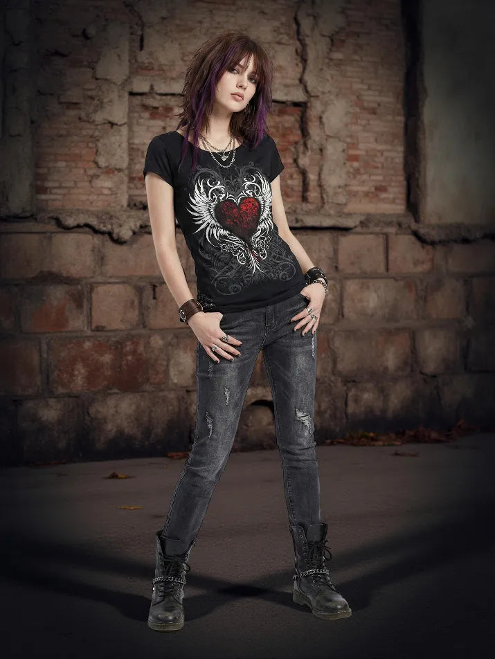 Punk Grunge Crop Tee