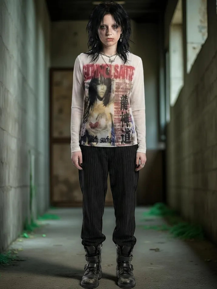 Vintage Grunge Long Sleeve Tee