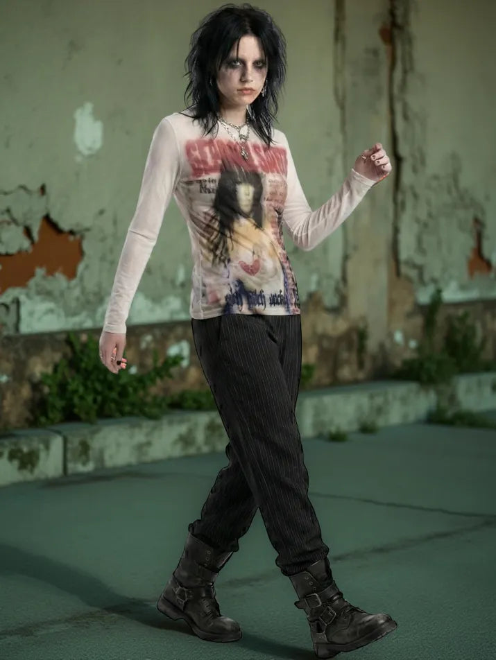 Vintage Grunge Long Sleeve Tee