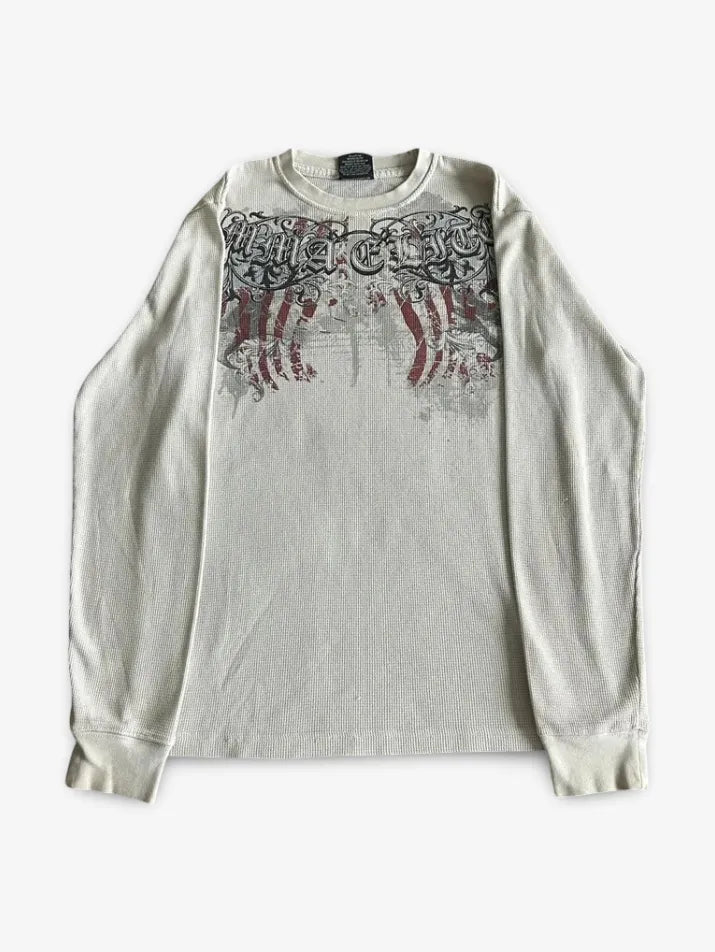 Grunge Skull Long Sleeve Tee