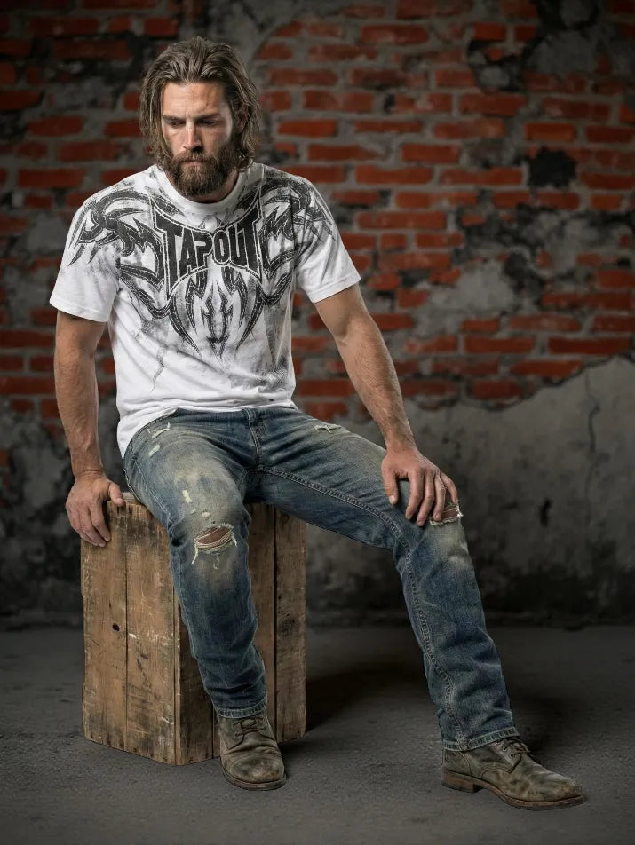 Retro Goth Skull Cross Tee