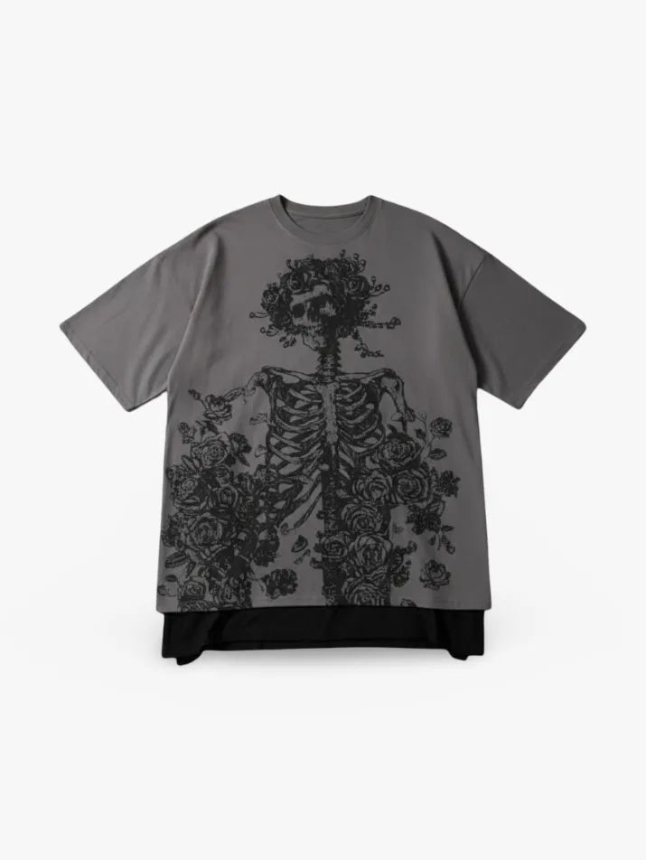 Gothic Skull Oversized Street Tee