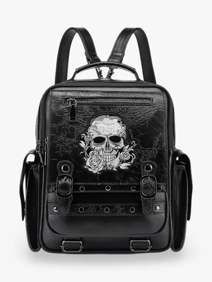 Steampunk Skull Rose Gothic Backpack