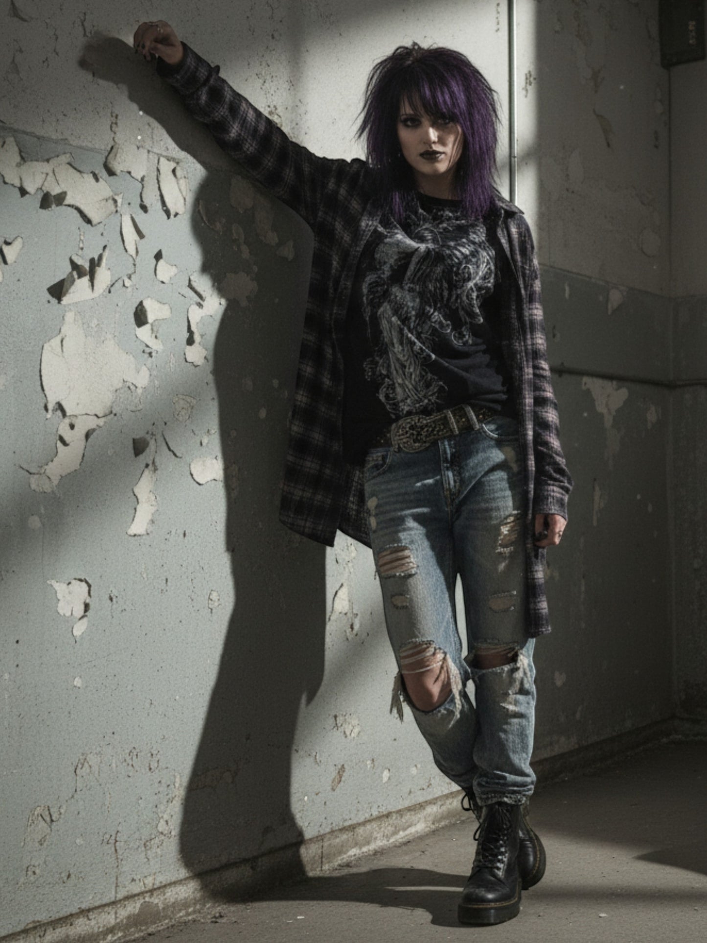 Y2K Gothic Angel Graphic Long Sleeve Tee