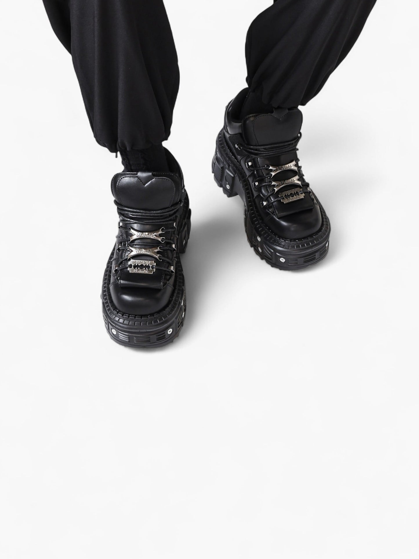 Gothic Platform Punk Lace-Up Shoes