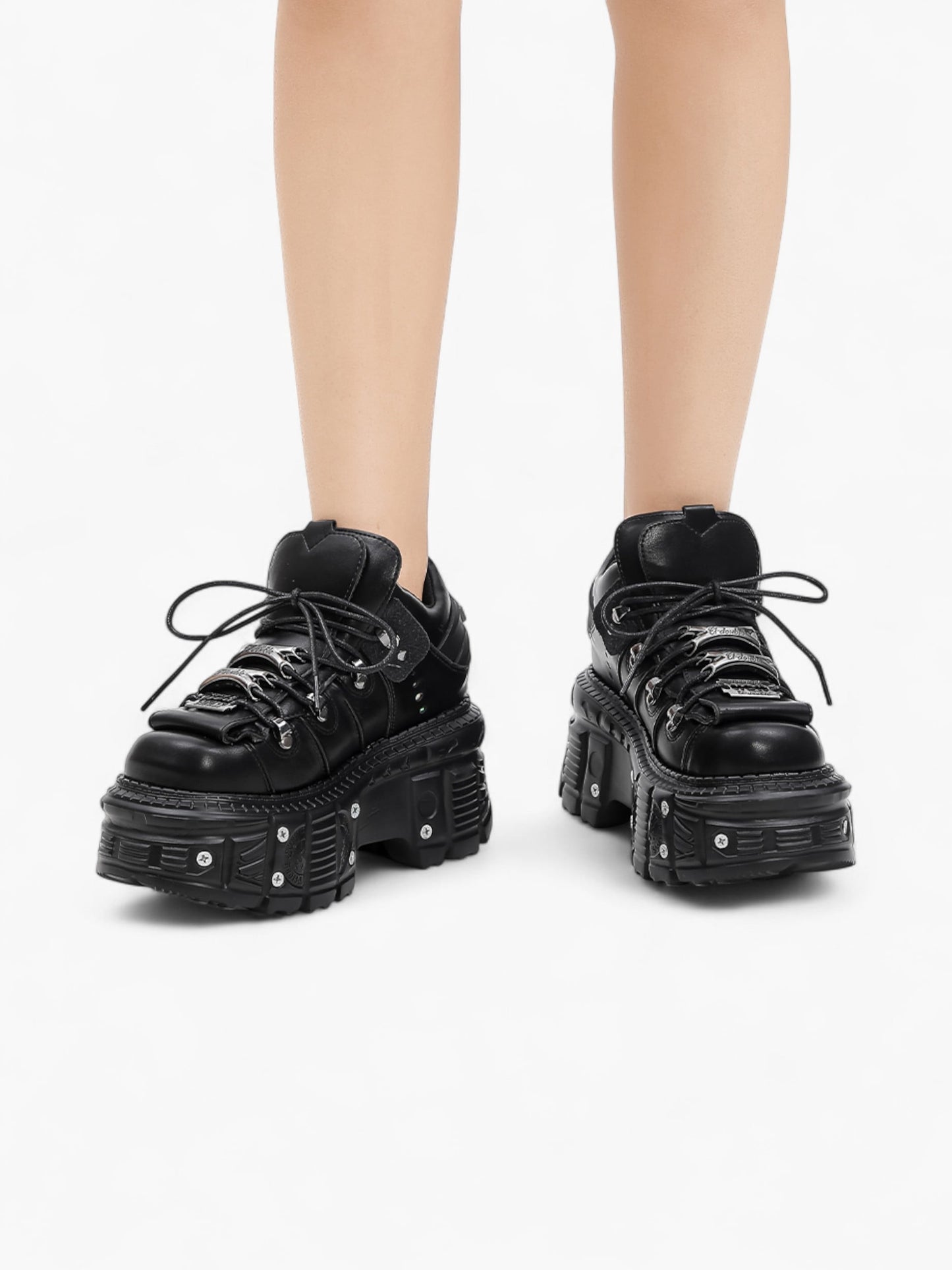 Gothic Platform Punk Lace-Up Shoes