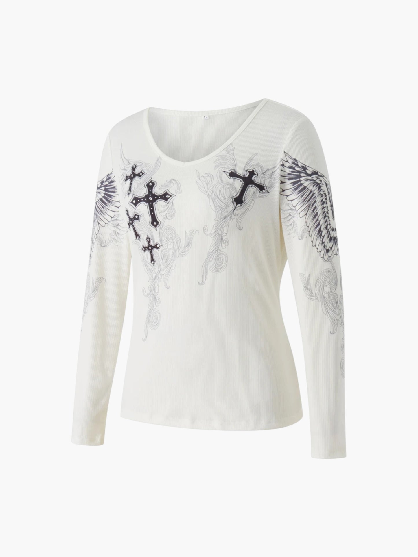 Cross Wings Long Sleeve Tee